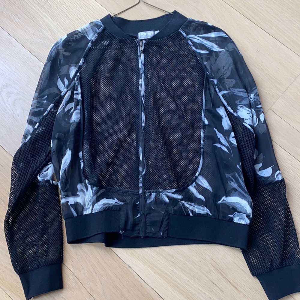 Floral/ mesh Bomber